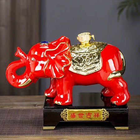 5斤盛世吉祥大象工艺陶瓷酒坛