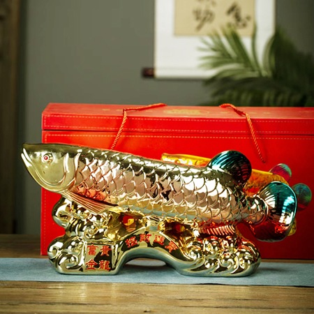6斤富贵金龙鱼工艺陶瓷酒坛