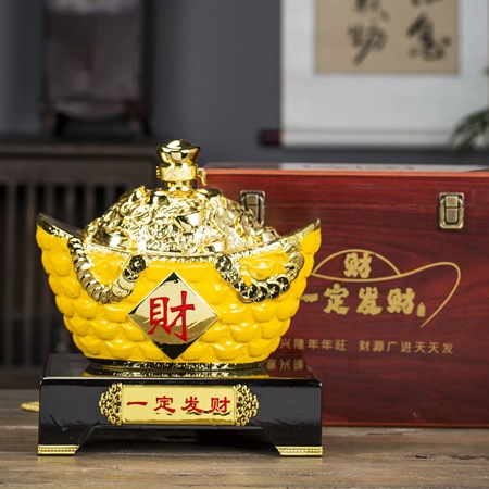 5斤镀金元宝酒坛（一定发财）