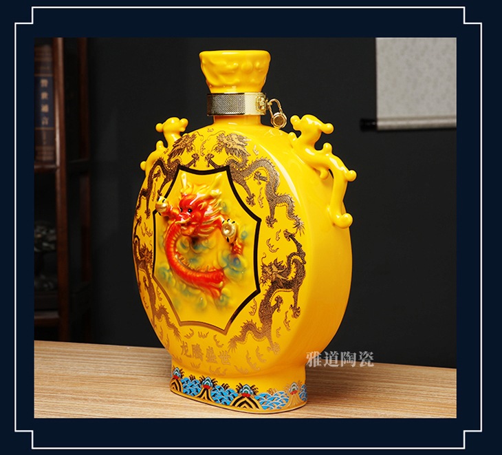 景德镇5斤龙腾盛世高档陶瓷酒坛(图6)