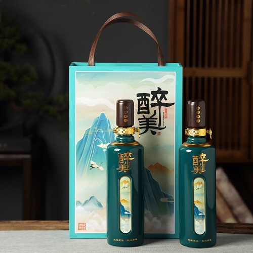 景德镇一斤装醉美陶瓷酒坛礼盒