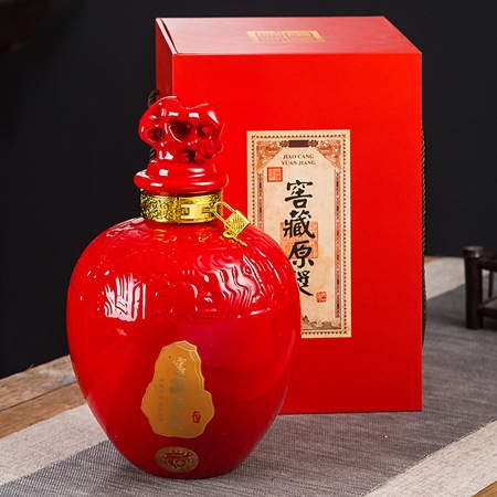 红色五斤装酒坛批发（窖藏老酒）