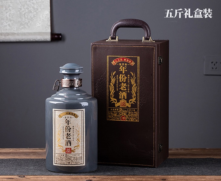 1斤2斤5斤年份老酒裂纹釉陶瓷酒坛(图6)