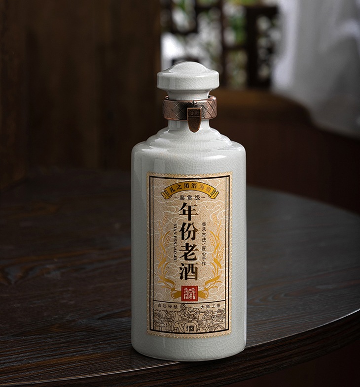 1斤2斤5斤年份老酒裂纹釉陶瓷酒坛(图7)