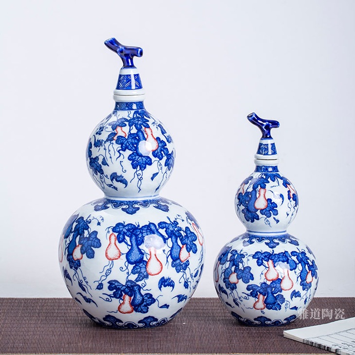 1斤2斤3斤5斤10斤葫芦陶瓷酒坛(图2)