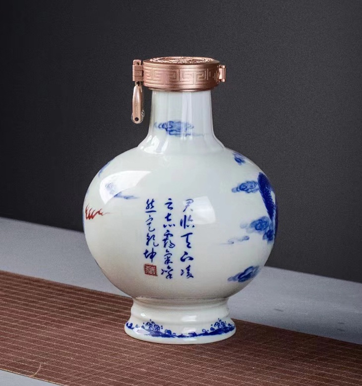 1斤3斤5斤10斤陶瓷酒坛（君临天下）(图3)