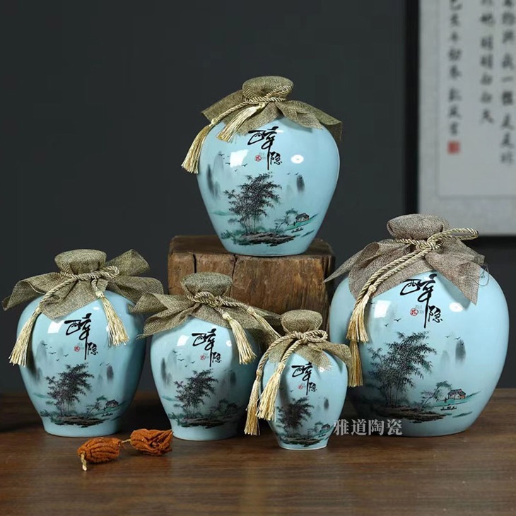1斤2斤3斤5斤10斤装陶瓷酒坛（醉隐）(图1)