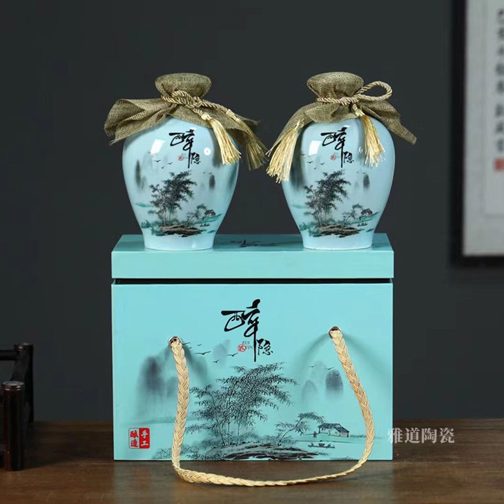 1斤2斤3斤5斤10斤装陶瓷酒坛（醉隐）(图4)