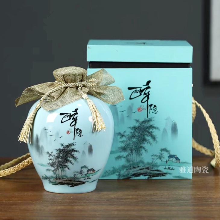 1斤2斤3斤5斤10斤装陶瓷酒坛（醉隐）(图5)