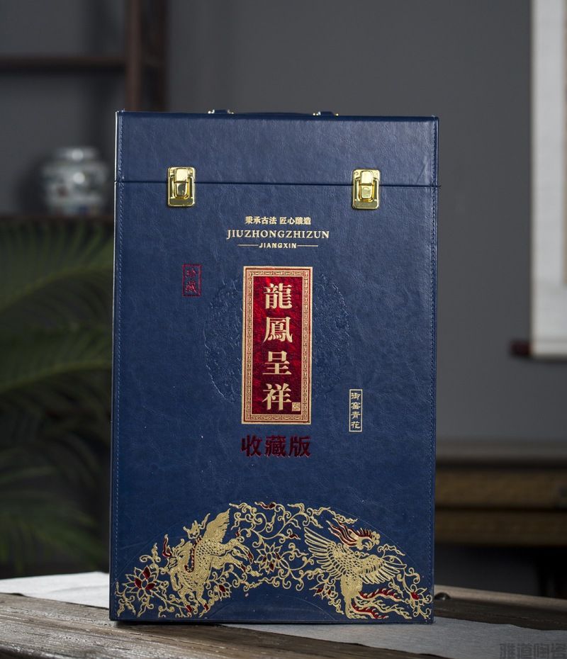 10斤装仿古元青花陶瓷酒坛（龙凤呈祥）(图2)