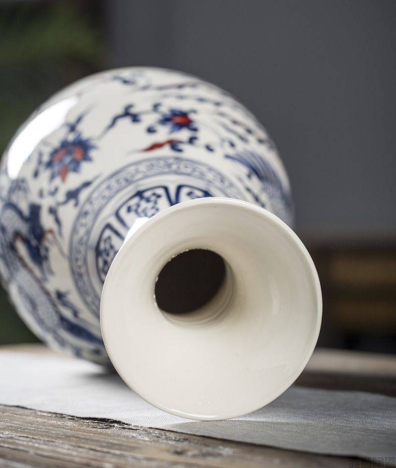 10斤装仿古元青花陶瓷酒坛（龙凤呈祥）(图9)