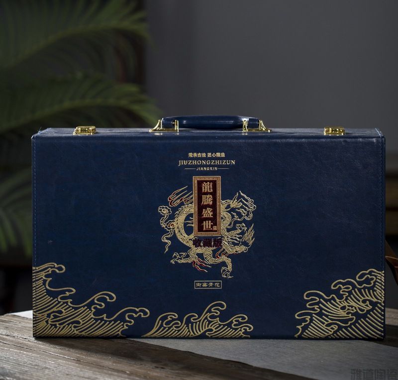 1斤5斤10斤艺术酒坛（双耳龙凤扁瓶）(图3)
