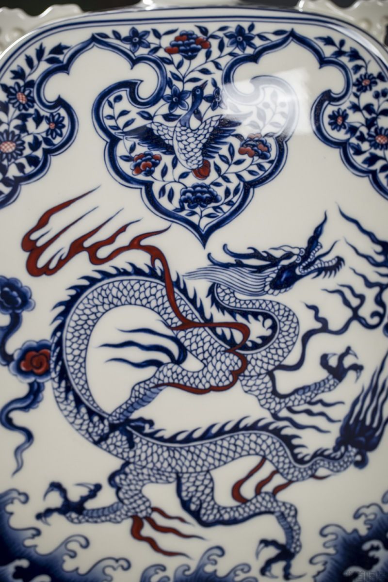 1斤5斤10斤艺术酒坛（双耳龙凤扁瓶）(图10)