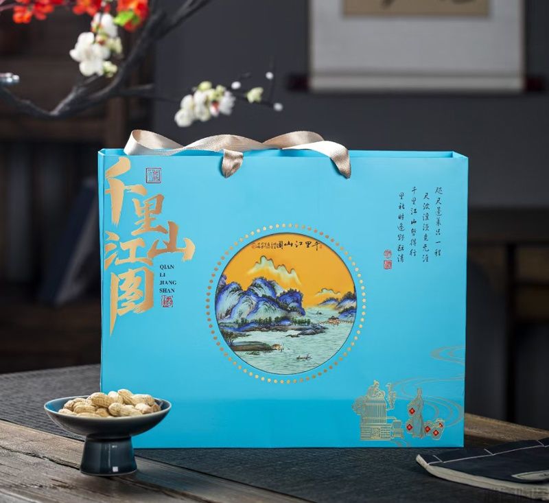 景德镇1斤3斤千里江山陶瓷酒坛(图2)