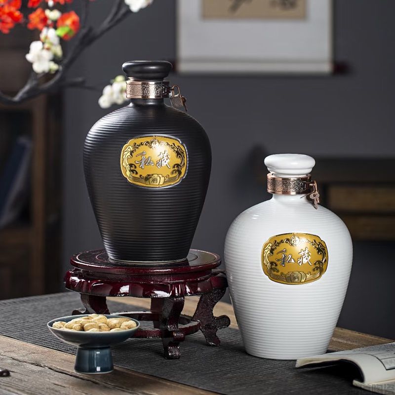 景德镇陶瓷5斤私藏酒坛子
