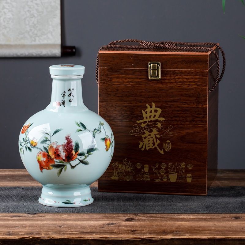 1斤3斤5斤笑口常开陶瓷酒坛(图3)