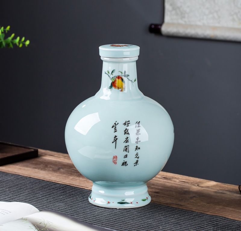 1斤3斤5斤笑口常开陶瓷酒坛(图5)