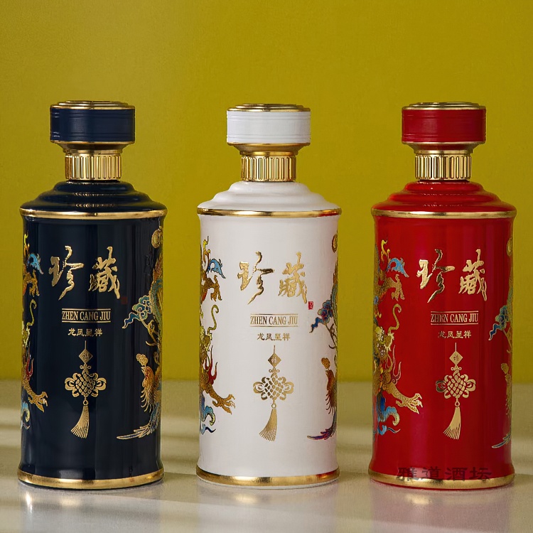 1斤珍藏陶瓷酒瓶（龙凤呈祥）
