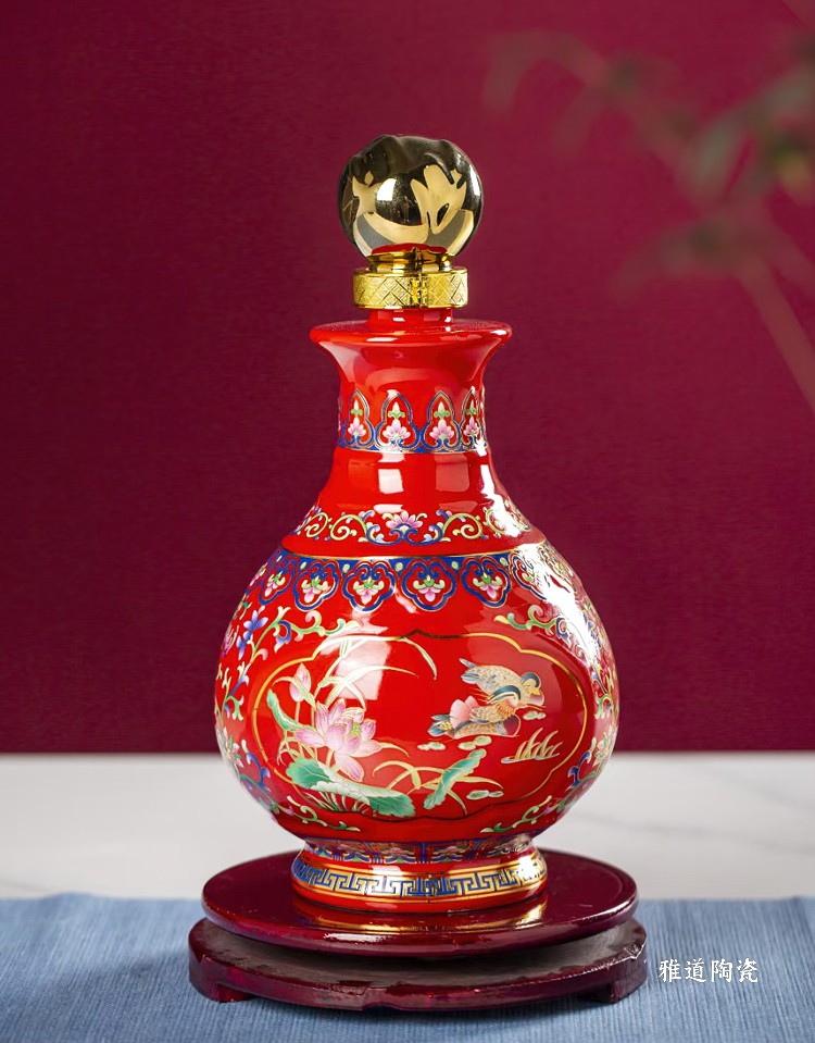 1斤3斤5斤陶瓷酒坛（荷合美美）(图3)