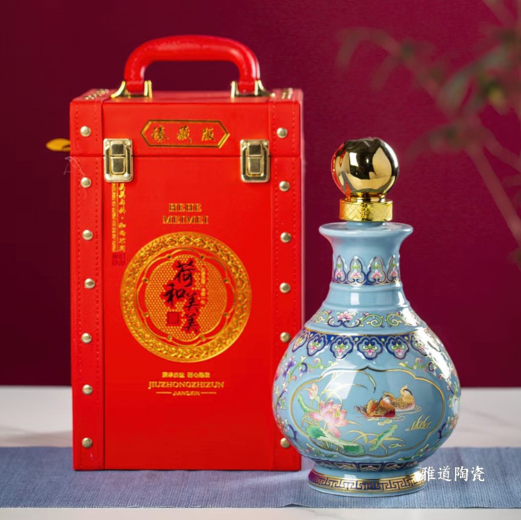 1斤3斤5斤陶瓷酒坛（荷合美美）(图6)