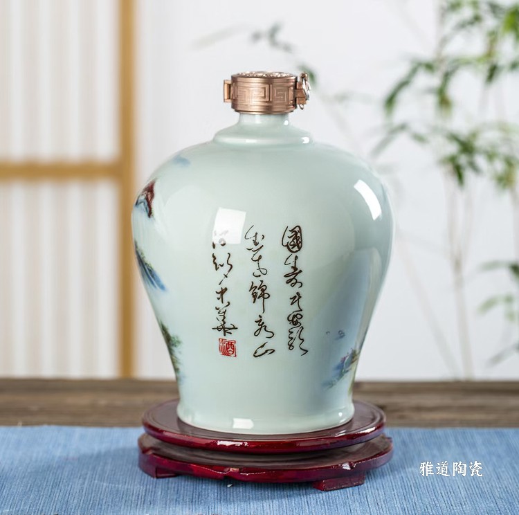 1斤3斤5斤釉里红酒坛（锦绣山河）(图8)