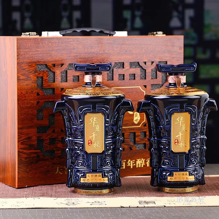2斤工艺陶瓷酒坛（华夏千秋）