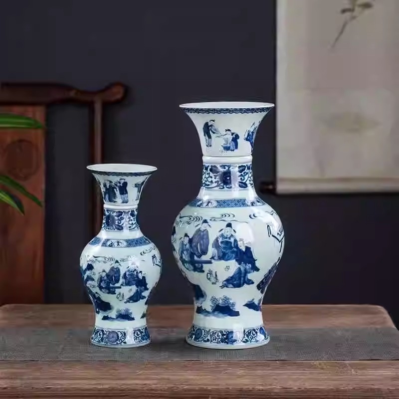 2斤5斤景德镇青花瓷陶瓷酒瓶雅士图古韵臻藏