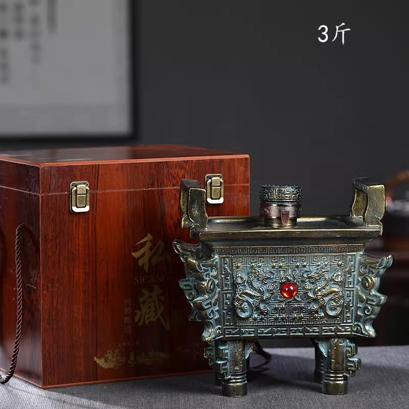 3斤5斤双龙鼎陶瓷酒瓶批发
