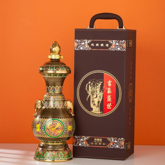 5斤装双耳吉祥盛世景德镇陶瓷酒瓶