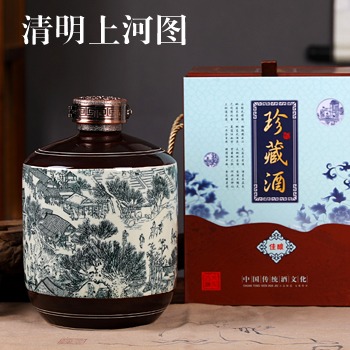 景德镇1斤至10斤陶瓷酒坛（清明上河图）