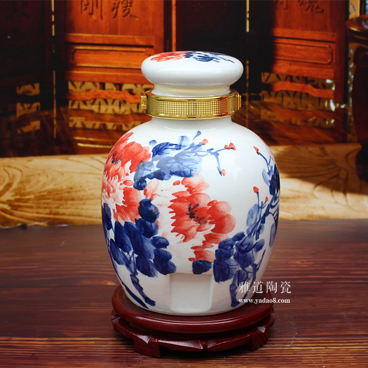 雅道手绘陶瓷酒坛系列