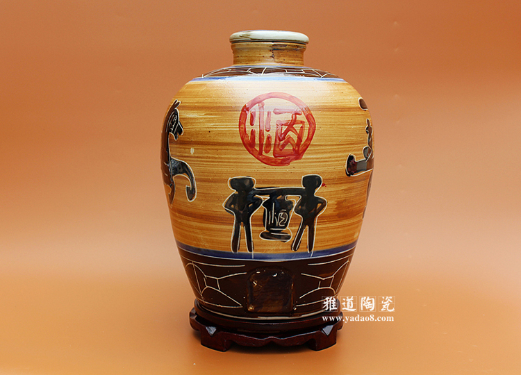 雅道手绘陶瓷酒坛系列