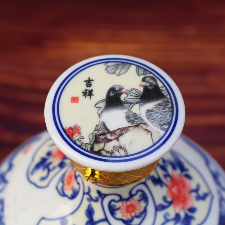 景德镇吉祥富贵3斤陶瓷酒瓶(图3)