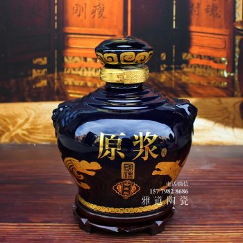 景德镇5斤10斤狮虎陶瓷酒坛