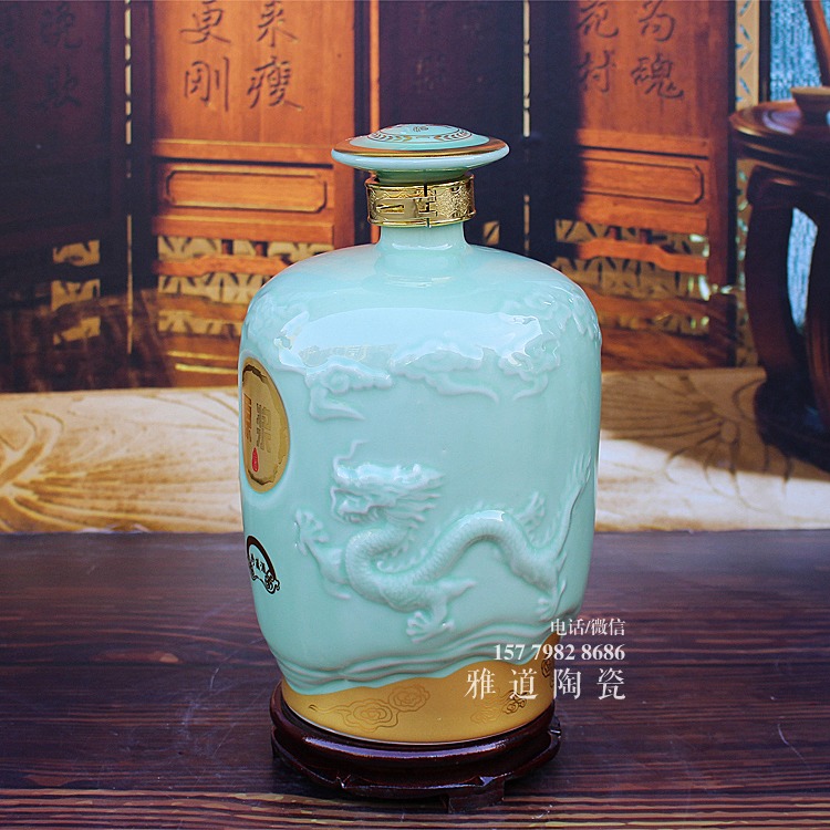 景德镇青釉原浆3斤5斤陶瓷酒坛