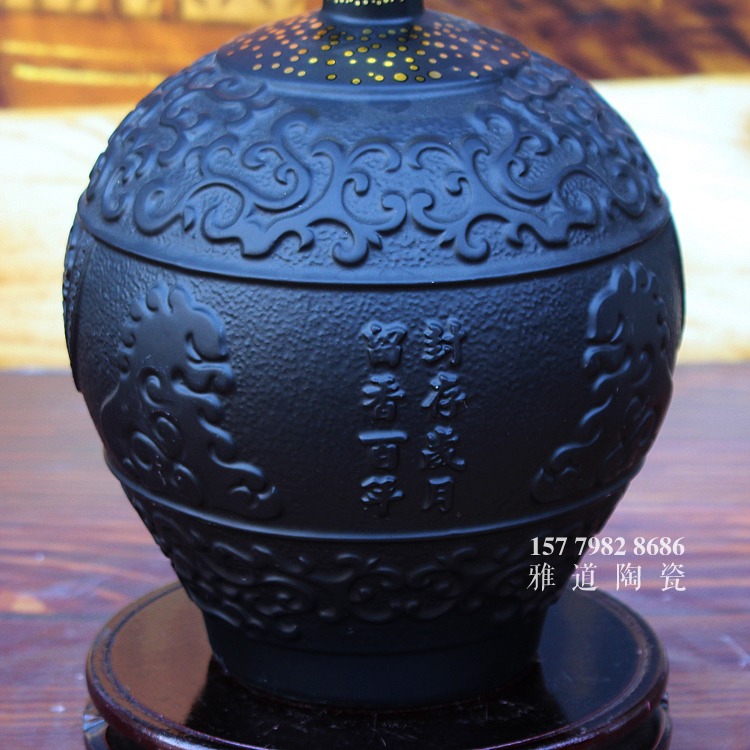 5斤10斤酒坛厂家推荐仿古黑釉高档酒坛