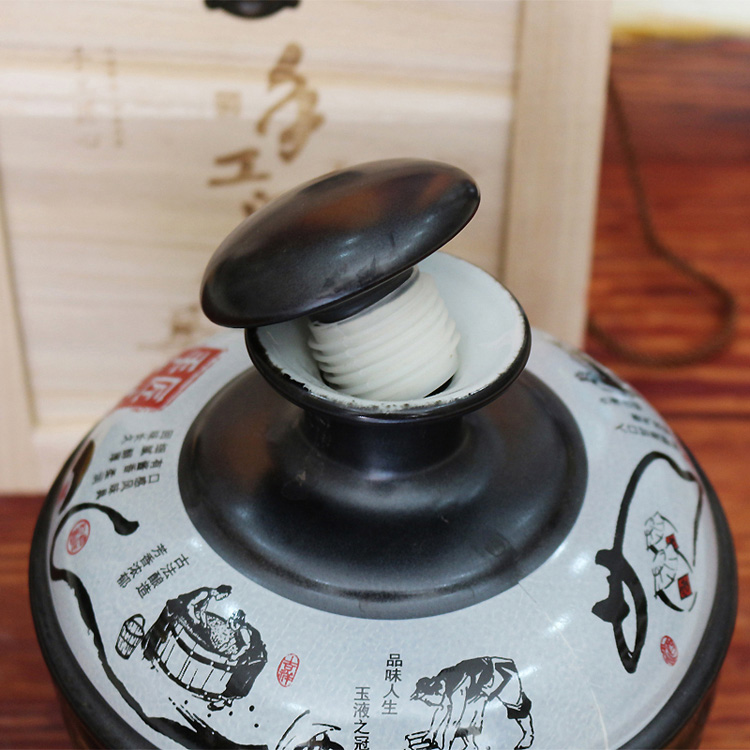 5斤老匠人酒黑釉酒坛子批发