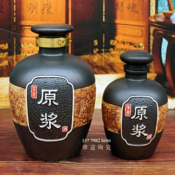 5斤10斤雕刻陶瓷酒坛酿酒图