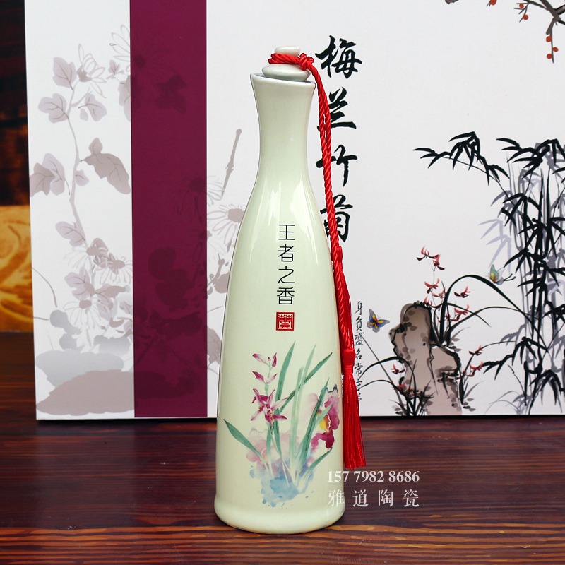 景德镇高档1斤文化陶瓷酒瓶礼品装