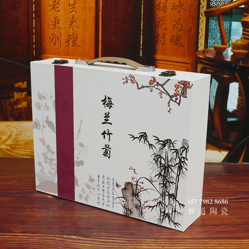 景德镇高档1斤文化陶瓷酒瓶礼品装