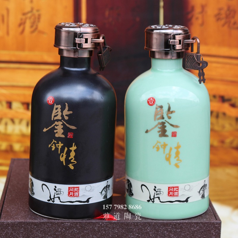 1斤3斤5斤陶瓷酒坛礼盒装一鉴钟情