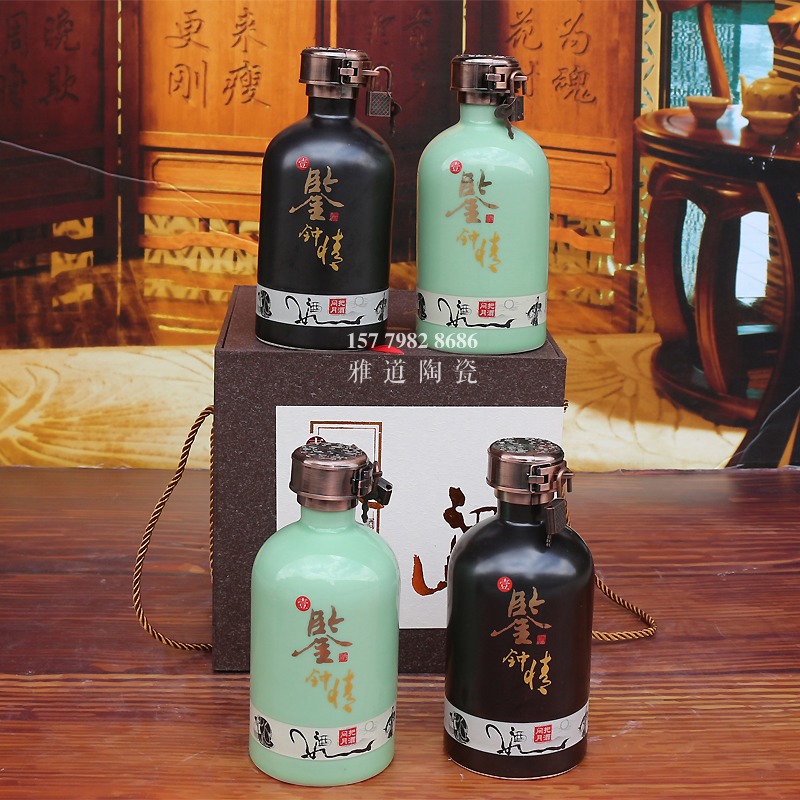 1斤3斤5斤陶瓷酒坛礼盒装一鉴钟情