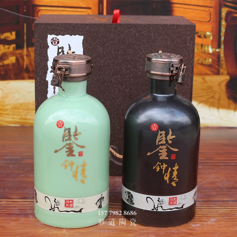 1斤3斤5斤陶瓷酒坛礼盒装一鉴钟情