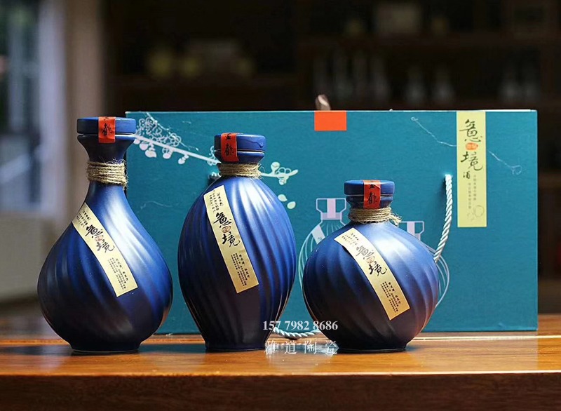 1斤3斤5斤意境陶瓷酒瓶礼盒装