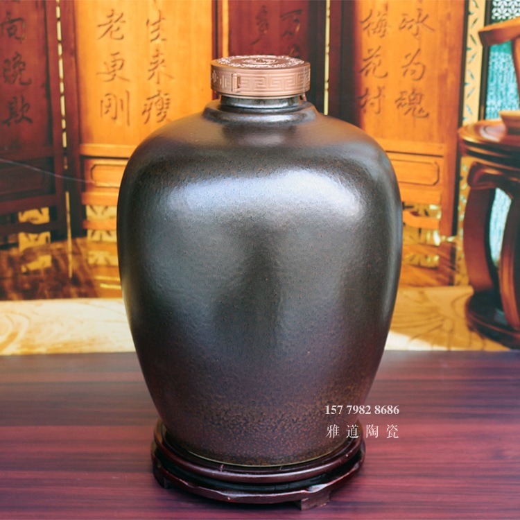 10斤20斤富贵万年高温颜色釉酒坛