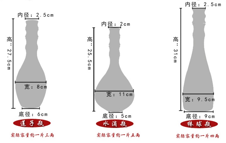 景德镇1斤装银色文化陶瓷酒坛礼盒