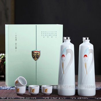 景德镇陶瓷一斤装小坛酒带包装酒瓶