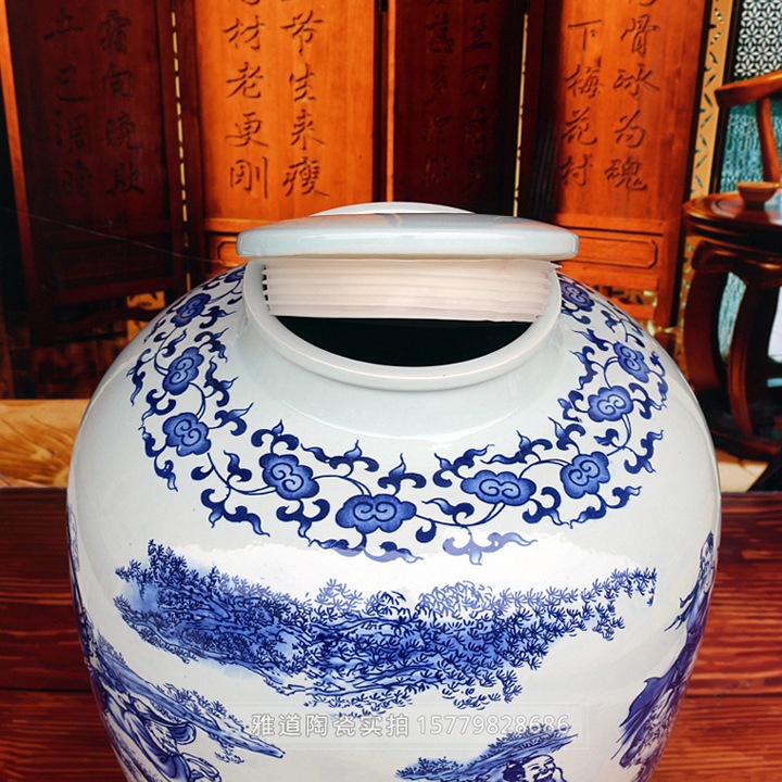 景德镇青花100斤150斤200斤装陶瓷酒坛