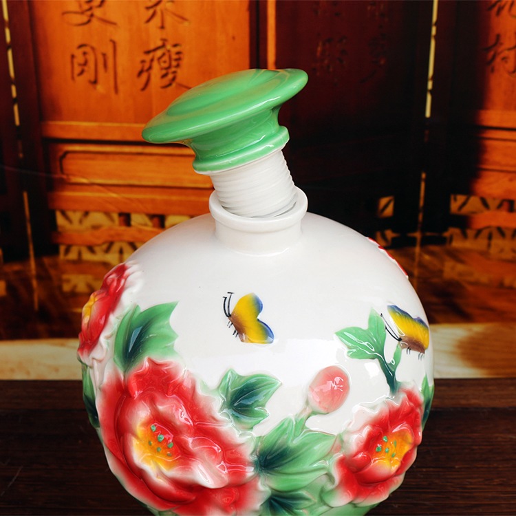 5斤装花开富贵陶瓷酒坛礼盒
