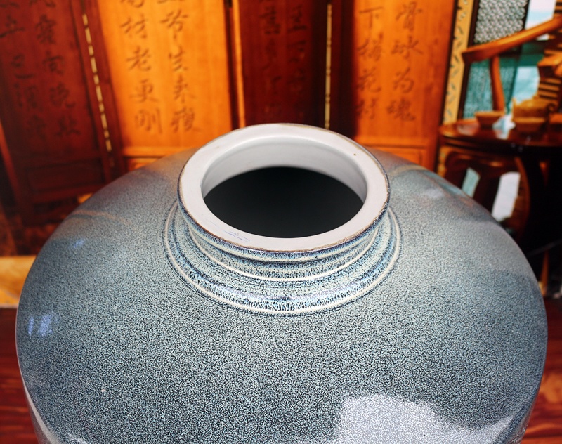 100斤泡泡釉雕刻老子出关密封装饰酒坛